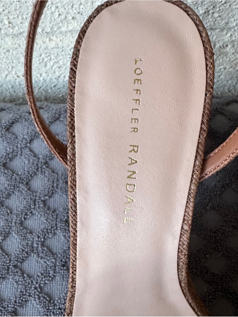 Loeffler Randall Fae Braided Brown Raffia Platform Sandals Size 9.5 - Picture 3 of 9